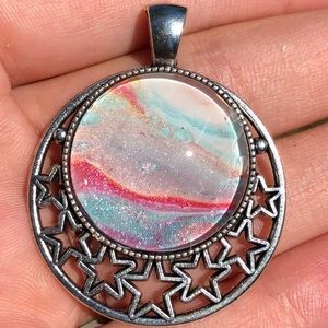 Unicorn colored Star Pendant